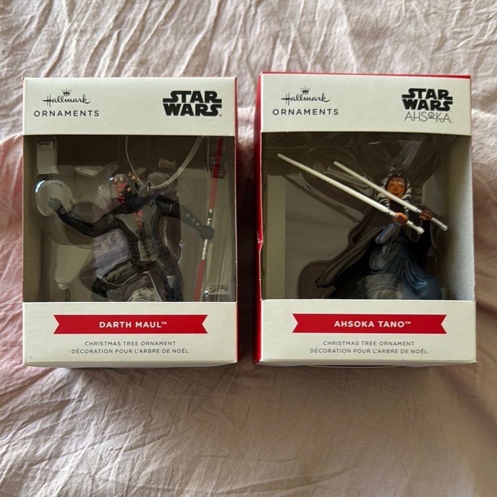 Hallmark….Star Wars Darth Maul and Ahsoka Tano Ornaments NIB